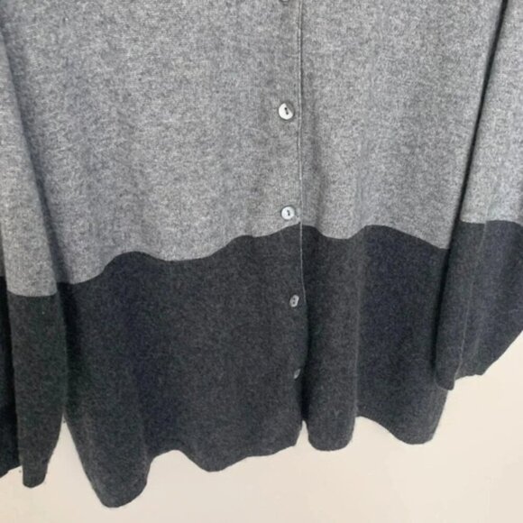 Basler Black Grey Cashmere Silk Button Up Cardigan 44 - Picture 6 of 7